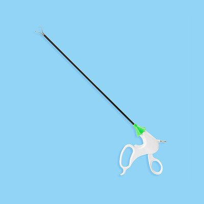 Laparoscopic Instrument Green Knob Disposable Laparoscopic Graspers with Ratchet