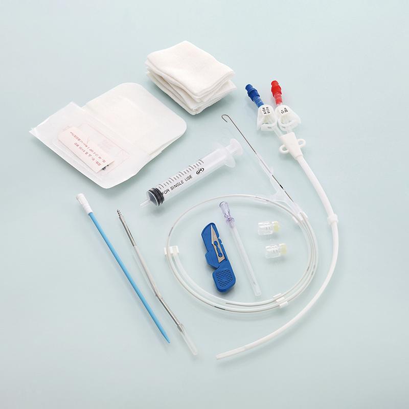 Disposable Medical Double Lumen Hemodialysis Dialysis Catheter Set Shanghai Teamstand Corporation 8455