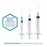 Disposable Auto-Destroy Retractable Needle Safety Syringe